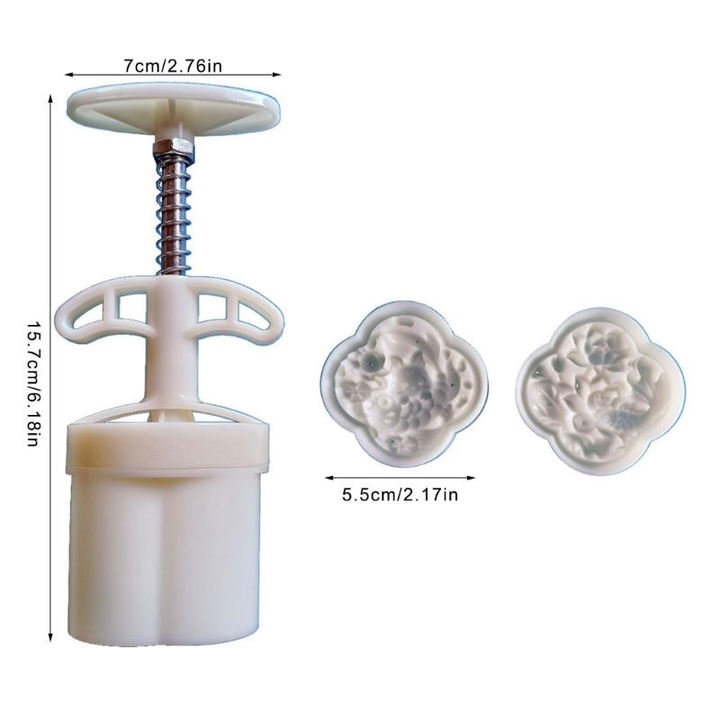 Mooncakes Molds Cookie Stamps Dessert Baking Tool Hand Pressure Chinese Pastries Mould for Celebration and Gatherings