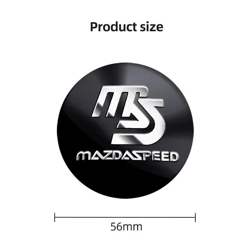 2025 Hot 4Pcs 56mm Car Emblem Logo Wheel Hub Cap Metal Stickers Accessories For Mazda 3 6 Atenza Axela Demio CX3 CX5 MP MS RX8 C