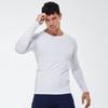 Men's Solid Color Compression Running T-Shirt: Sweat-Wicking, Quick-Dry, Long Sleeve, Elastic Fitness Sportswear