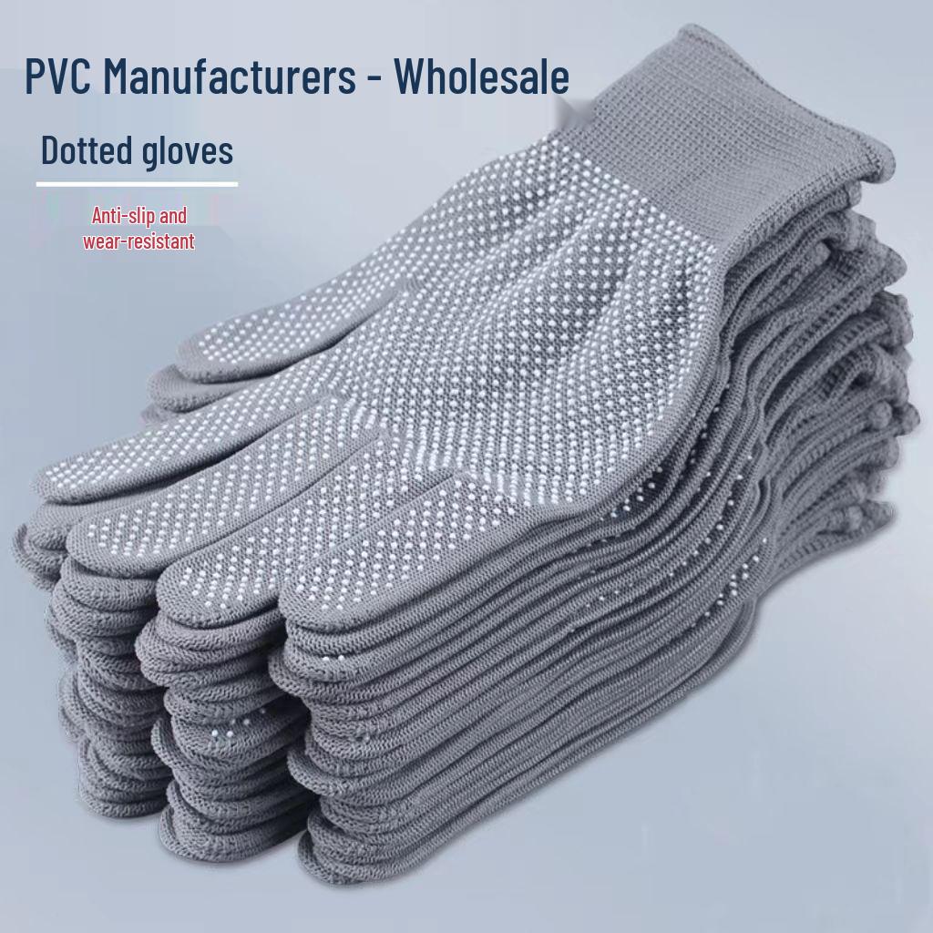 13-Pin Nylon Dotted Non-Slip Gloves: Breathable, Wear-Resistant, Ideal for Gardening, Rock Climbing, Packaging, and Labor Protection.
