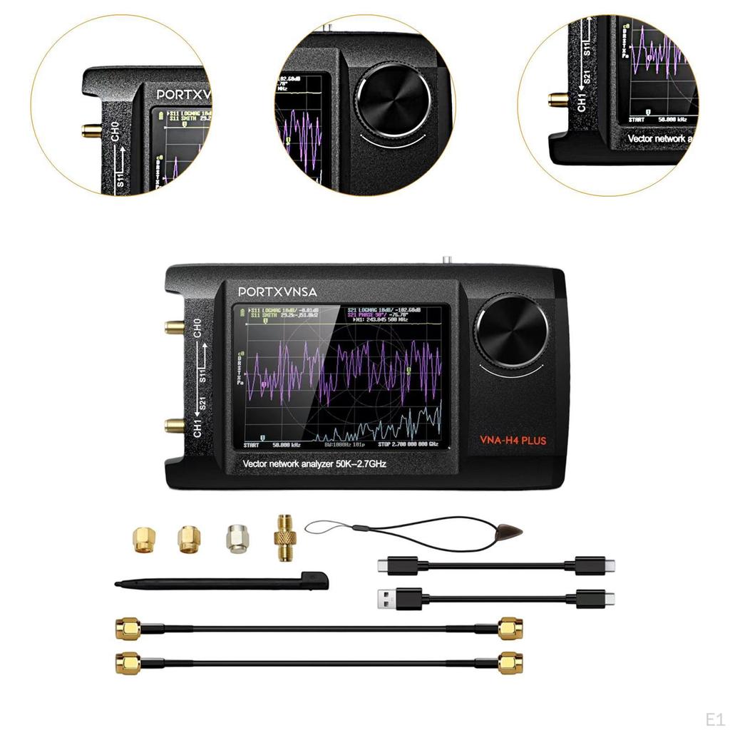 Antenna Analyzer Portable Analysis Tool 4inch Screen for Home Office