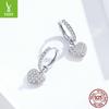 Love S925 Sterling Silver Heart Earrings Women'S Fashion Zircon Style Sterling Silver Ear Buckles Sce821
