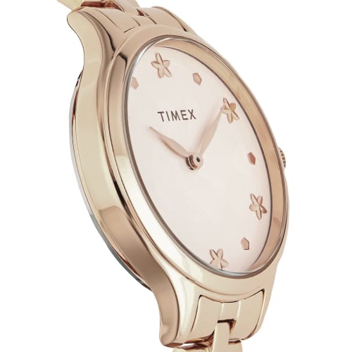 TIMEX Peyton Watch, 35.5mm, Women's, Pink Dial, Brass, Mineral Glass, Quartz Movement, America Watch TW2V23400