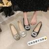 New square head shallow mouth single shoes autumn soft sole non-slip comfortable Doudou shoes