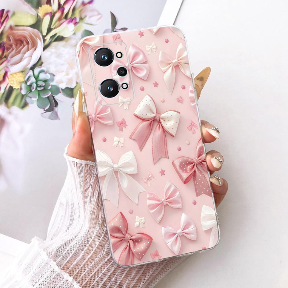 Flower Butterfly Bow Pattern Casing For Realme GT2 GT Neo2 Neo 3T Back Cover Soft Silicone Phone Case RMX3371 RMX3370 RMX3310
