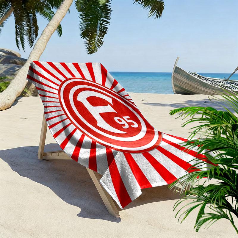 Πετσέτα Παραλίας Fortuna Düsseldorf Print, Μεγάλη Μαλακή Πετσέτα Γρήγορου Στεγνώματος για Παραλία Κάμπινγκ Κολύμπι