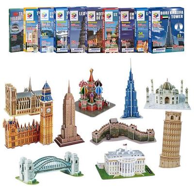 1. zestaw światowej architektury podróżniczej z nauczycielami 3D puzzle, popularne koreańskie puzzle