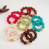 Women's Thick Beaded Bracelet, Resin Material Elastic Bracelet Stack Series Beach Wear with Accessories, Fashion Jewelry Gifts