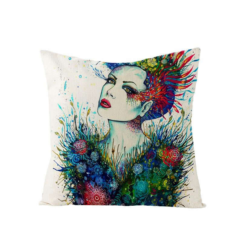 Home Polyester Pillowcase Without Pillow Core Simple Square Sofa Cushion Cover Waist Pillowcase Home