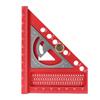 3D Multi Angle Measuring Ruler 0 180 Degree Protractor Aluminum Alloy Anodized Drawing Line Ruler Carpenter Square Red