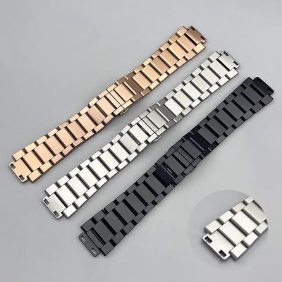 27*19mm Nerezový řemínek Stříbrný pro hodinky Hublot Pás Náramek Série Big Bang Classic Fusion Pánské Dámské Řemínky