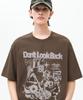 TRILLION Rock Punk Band Pigment Graphic Short Sleeve T-Shirt_4 Colors
