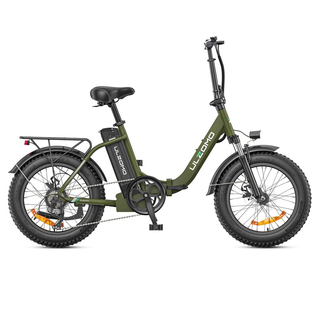 ULZOMO Dolphin Multi Terrain E-Bike With TowSeat 250W Motor 48V13AH Battery Adult Electric Bicycle 20 Inch Inch Road Tire Commuting Electric Bike