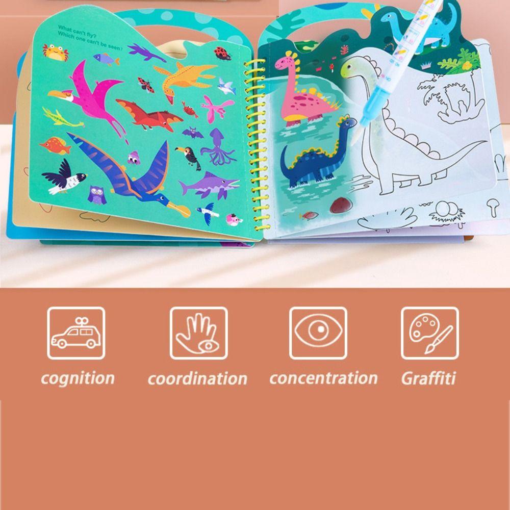 Clear Water Color Magic Water Drawing Book Reusable Water Drawing Montessori Toys   Children Toys