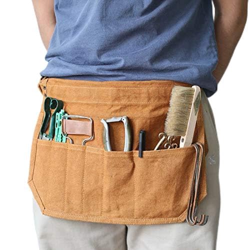 Dulton 2-Way Pouch Waxed Canvas Multipurpose Tool Bag, Camel, 260mm High x 360mm Wide, Y959-1266CAM
