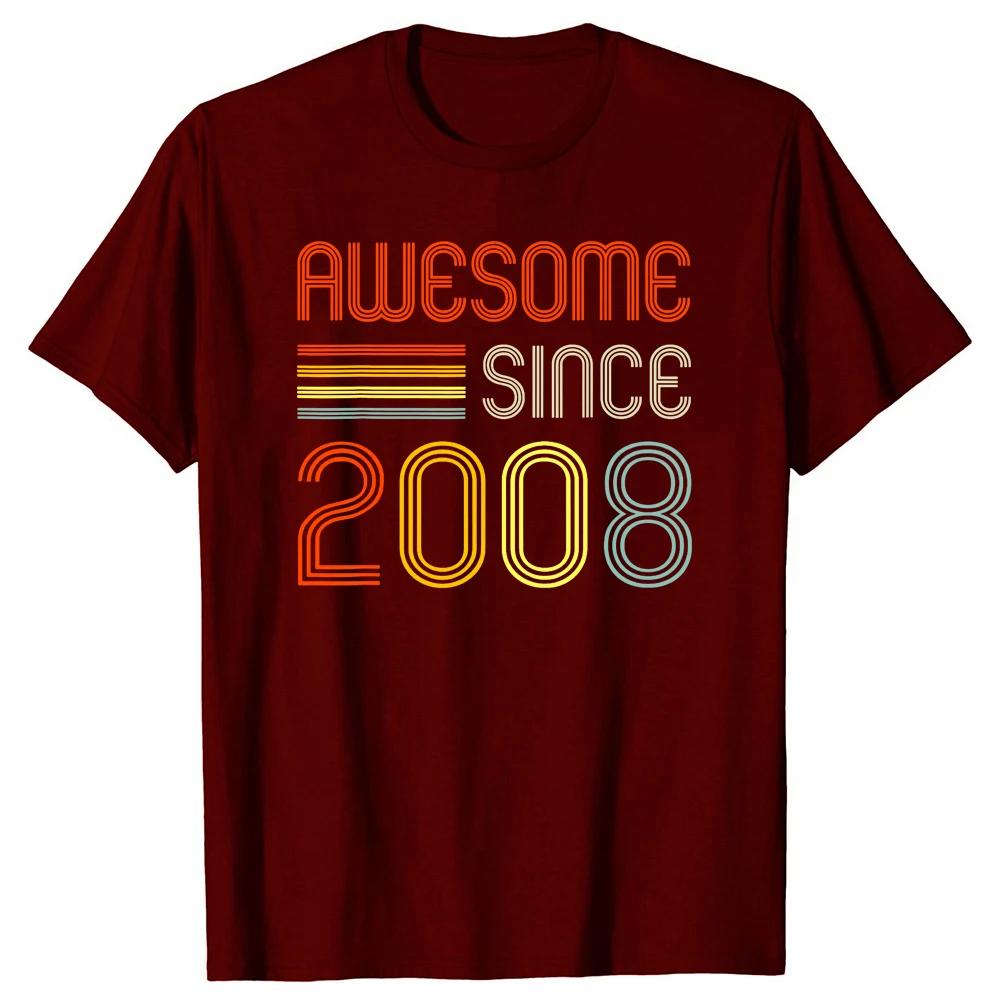 

15yr BDay Son Boy Funny 2008 15th 15 Year Old Birthday TShirt BornIn2008 Graphic Tee Tops Streetwear Clothes Novelty Gifts 4XL