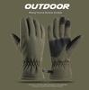 Tactical Gloves for Men Cold Resistant Windproof Touch Screen Thick Fleece Winter Gloves for Outdoor Motorcycle Cycling