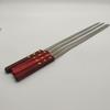 Large Stainless Steel BBQ Skewers with Wooden Handle for Outdoor Camping