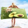 Beach Towel,Oversized Soft Absorbent Camping Travel Towel Quick Drying Absorbent Microfiber Pool Towel with Avocado Pattern