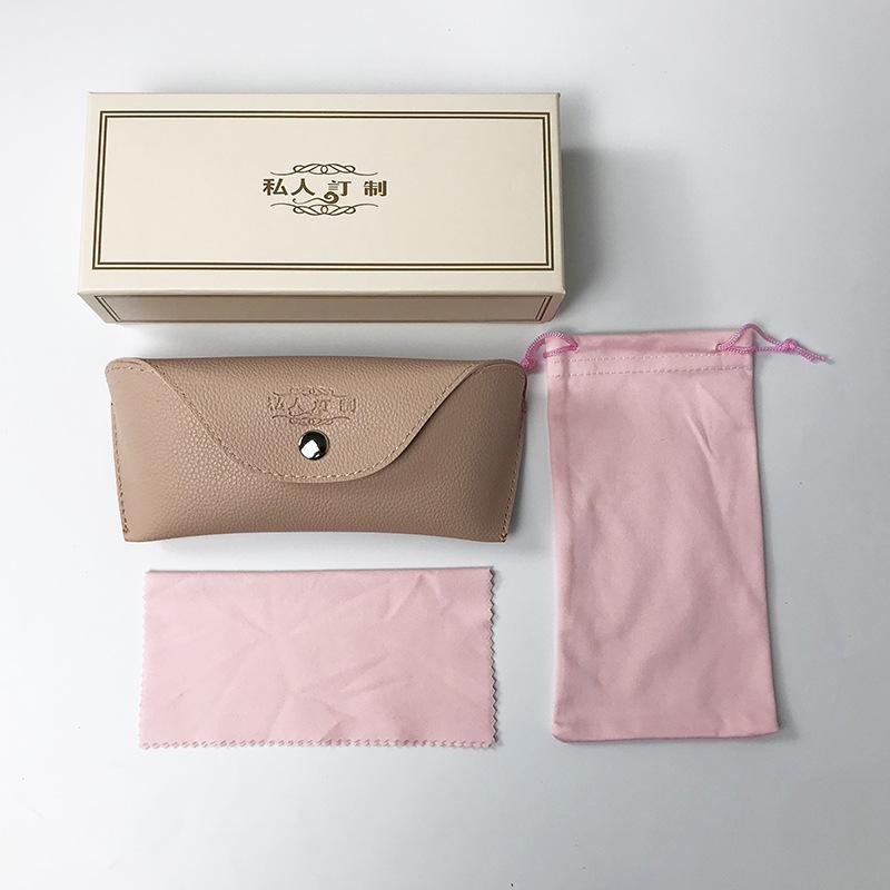 Pu Leather Soft Bag Full Set Of Glasses Case Fashion Sunglasses Sunglasses Leather Glasses Bag Packaging Box