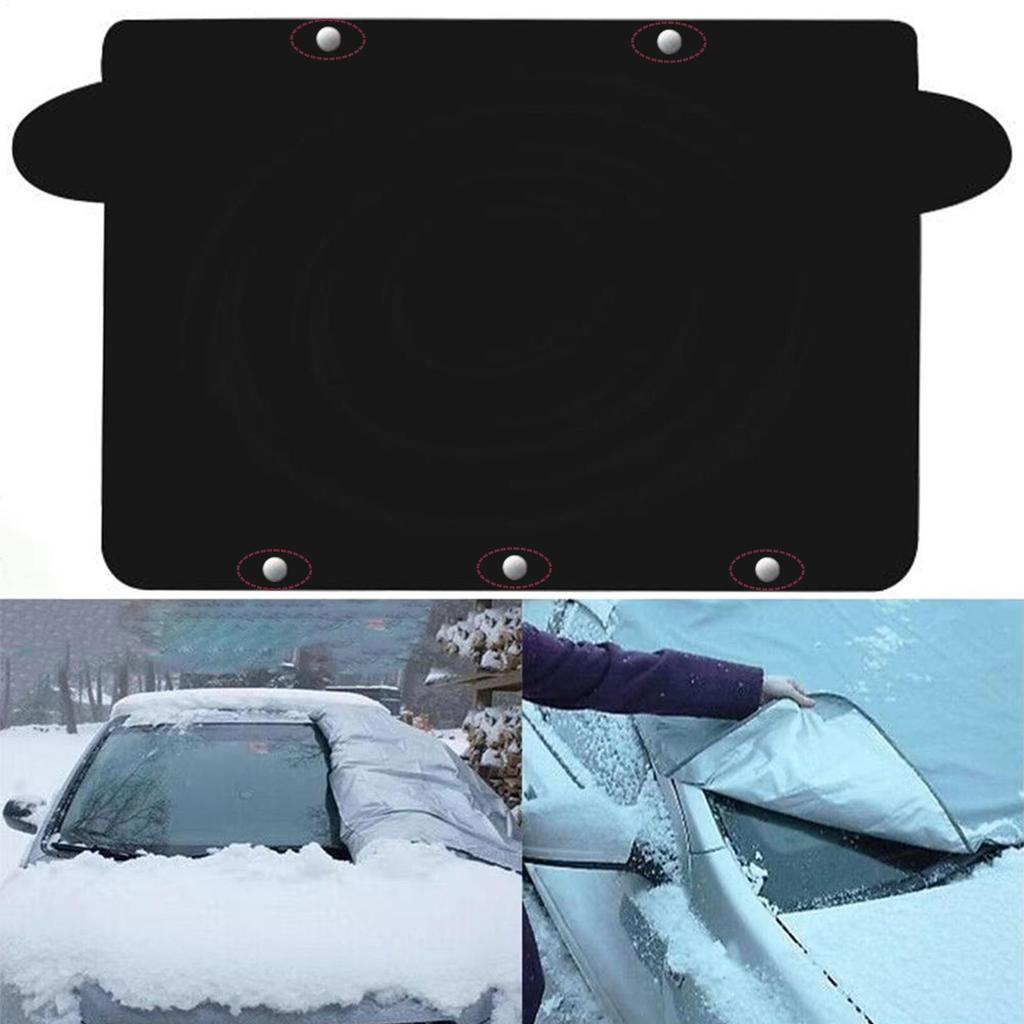 Windshield Snow Cover Magnetic Winter Car Covers Heavy-Duty Foldable Automotive Protector Guard For Outdoor Sun Heat Rain Frost