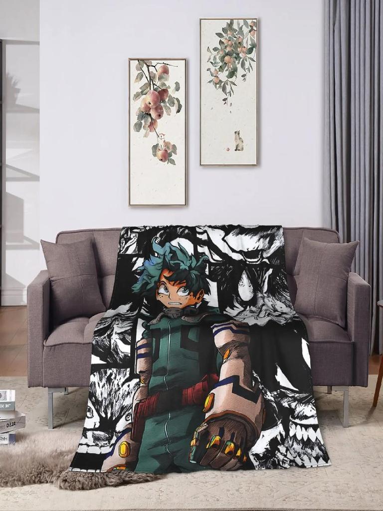 My Hero Academia Boku Blanket Warm Soft Throw Kids Home Decor Bedspread Winter