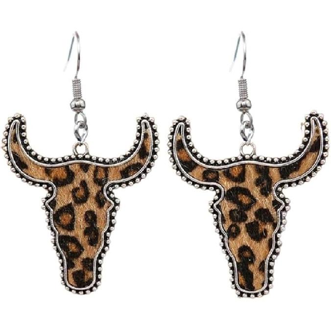 Серьги в стиле вестерн для ковбоя и ковбойки, милые шляпа, техасские сапоги, кактус, коровья голова, каплевидные деревянные серьги-подвески для женщин, винтажные ручной работы, бохо, с животным принтом коровы style 12