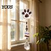Exquisite Craftsmanship Wind Chime Crystal Cat Paw Chimes, Suncatchers for Windows Hanging, Rainbow Light Prism Maker Indoor Outdoor Home Garden Decor