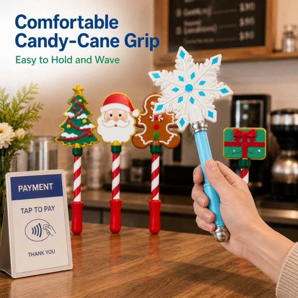 Santa Claus Contactless Payment Wand 3D Printed Credit Card Tap Prop Checkout Counter
