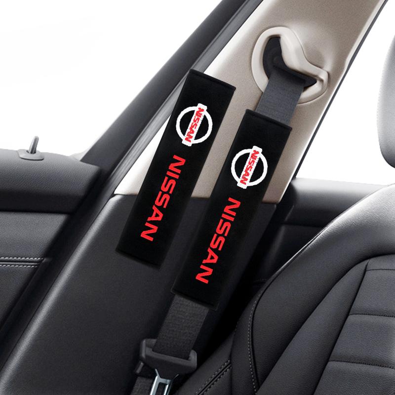 For Nissan X-trail Qashqai Note Juke Sentra Patrol Leaf Car Seat Belt Shoulder Protector Cover Safety Belt Padding Pad