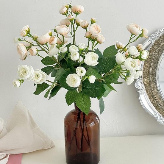 12 Head Artificial Peony Flower Bouquet Realistic Faux Silk Peony Floral Arrangement for Home Wedding Table Decoration