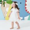 Famuka Baby Summer Tulle Skirt Cotton Coverall Dress with Solid Beige Sizes Girls' Dress, Ruffles, (White 3, 12-18M)