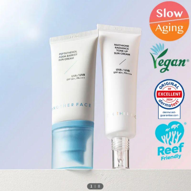 Another Face Sunscreen 2 Types 50ml (Peptatenol Aqua Barrier / Niacition Tone-Up)