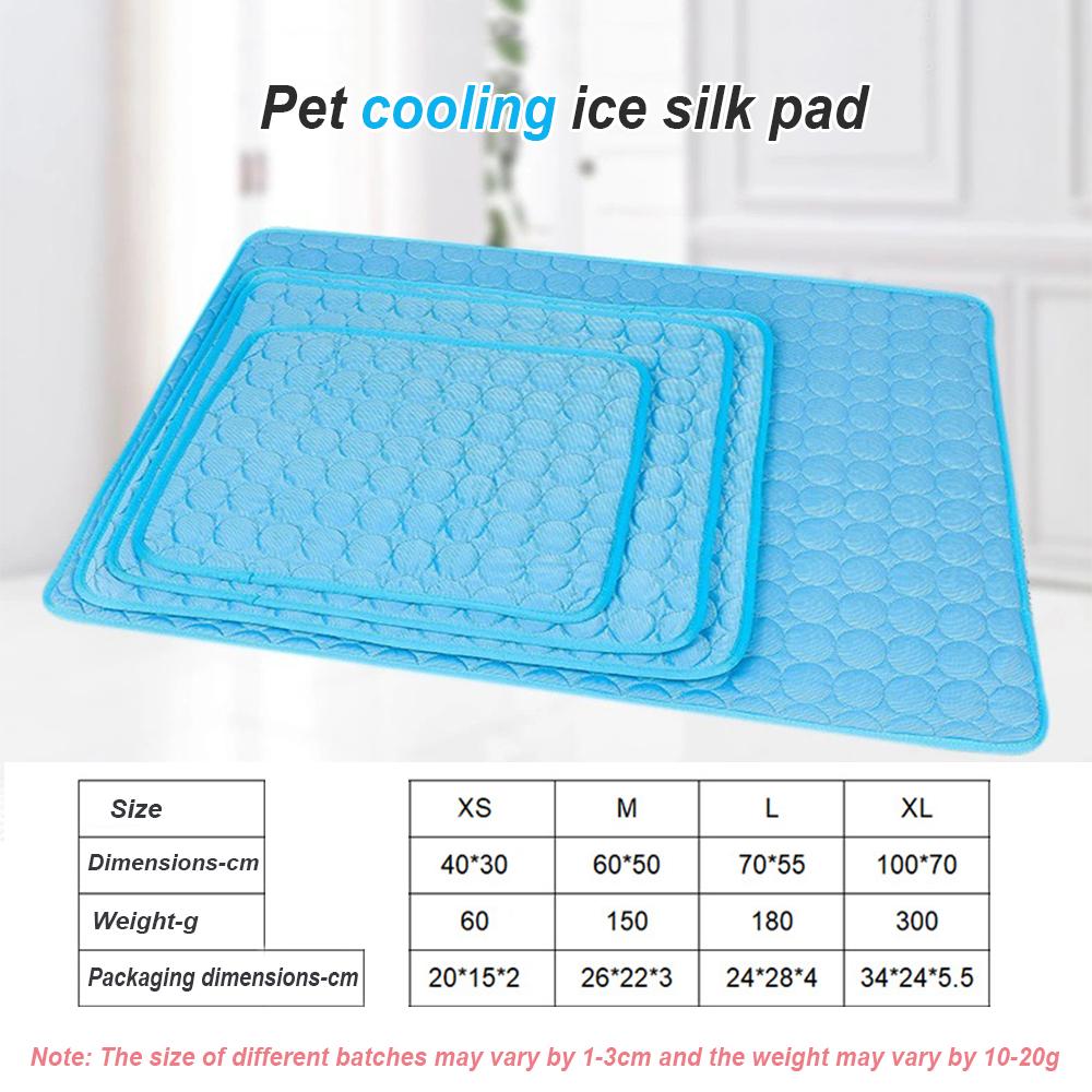 Moisture-proof Ice Silk Cool Mattress Pet Cooling Mat Dog and Cat Sleeping Pad Summer Cool Bed Reusable Dog Pee Pad Small Animal
