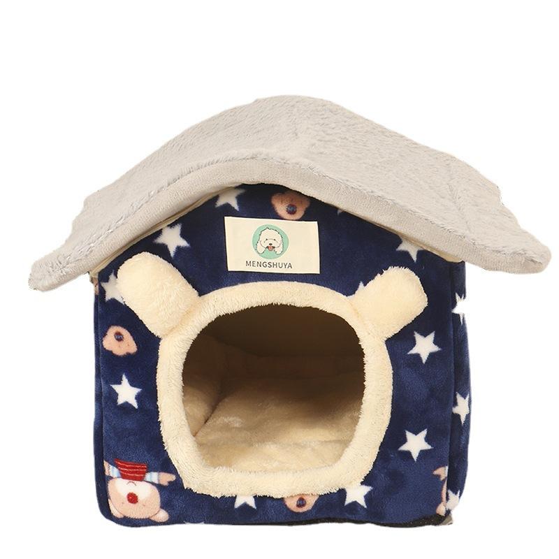 New Cat Nest  Four-season Warm House  Closed Cat Villa  Detachable Universal Dog House  Cat Bed Pet Supplies