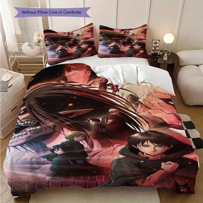Attack Titan Final Battle Bedding 1 Duvet Cover 2 Pillowcase Without Core Bedding Set Duvet Cover And Pillowcase Christmas Birthday Gift