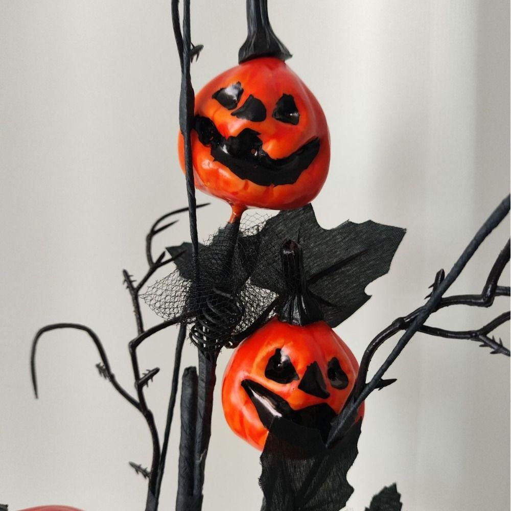 Realistic Halloween Pumpkin Branch Spooky Black Pumpkin Stems  Thanksgiving Decor