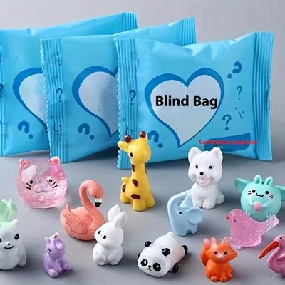 50pcs Mini Animal Surprise Blind Bags Cute Luminous Assorted Colors Animals Blind Box Toys for Kids Children Birthday Gifts