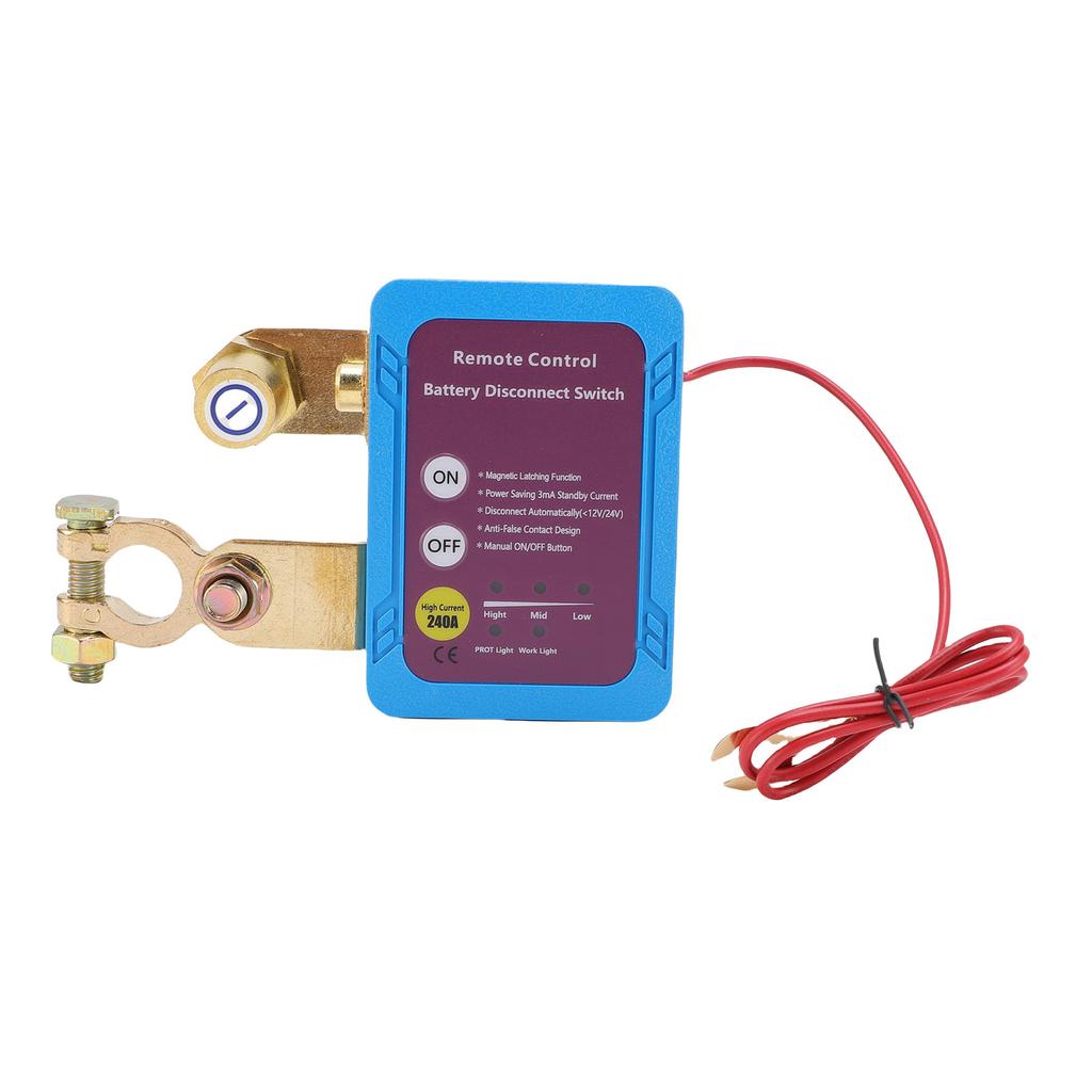 Remote Battery Disconnect Switch 240A for Boat Car Truck RV Smart Automatic Power Shut Off Prevent