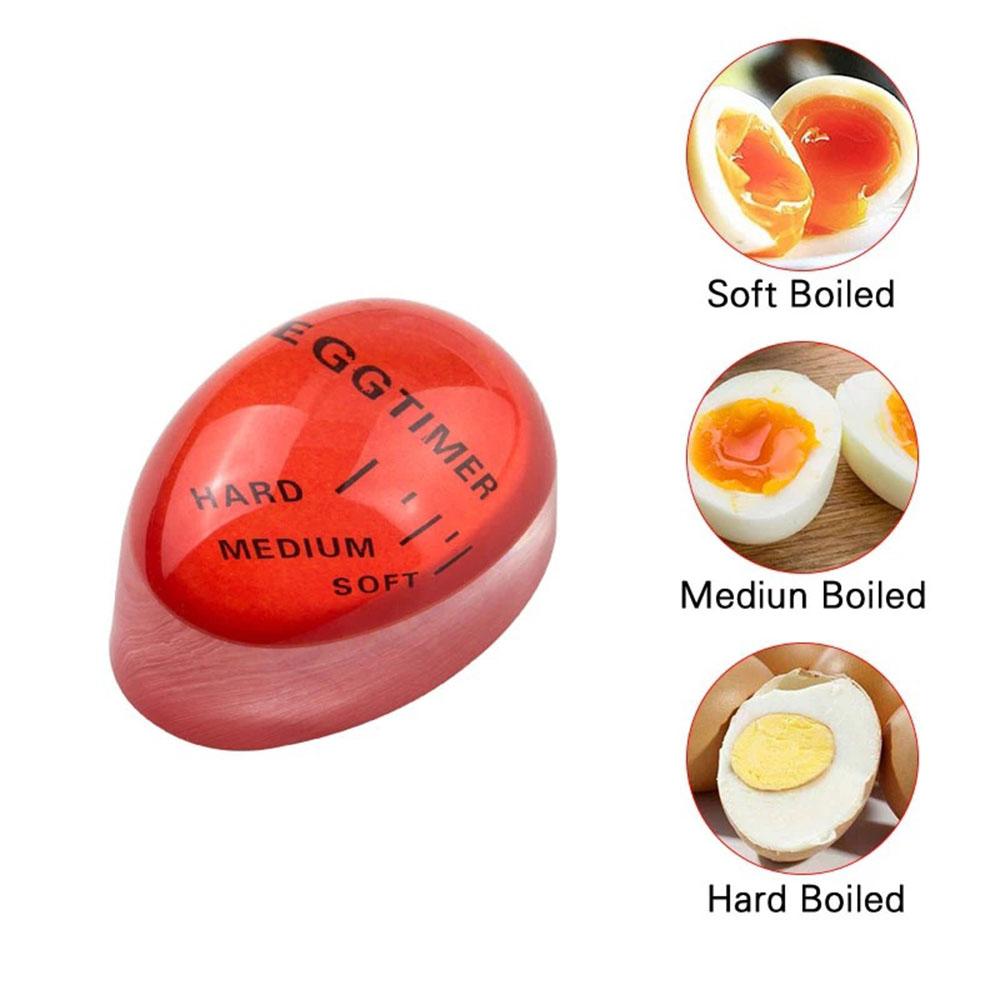 2 PCS Cute Resin Egg Timer - Color Changing Boiled Egg Cooker Kitchen Tool