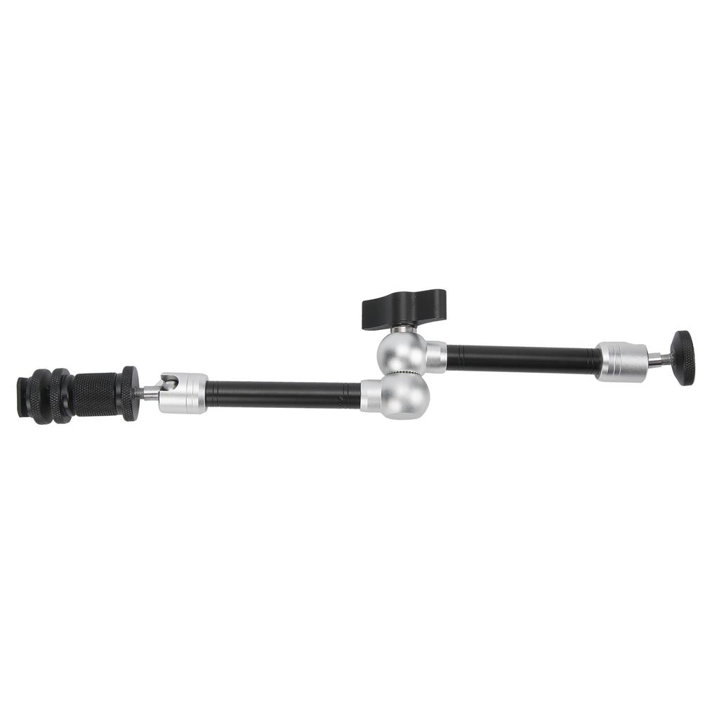Camera 11in Aluminum Alloy Adjustable Friction Arm with Cold Shoe Mount and 14in Screw
