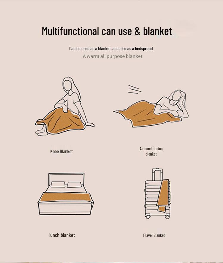 Flanelová kostkovaná deka - Silná sametová deka na spaní, přehoz na pohovku a klimatizační deka