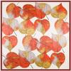 90cm*90cm 2024 Newest Brand Bandana Silk Scarf Women Fashion Printing Maple Leaves Big Size Female Shawls Girl Coverchief