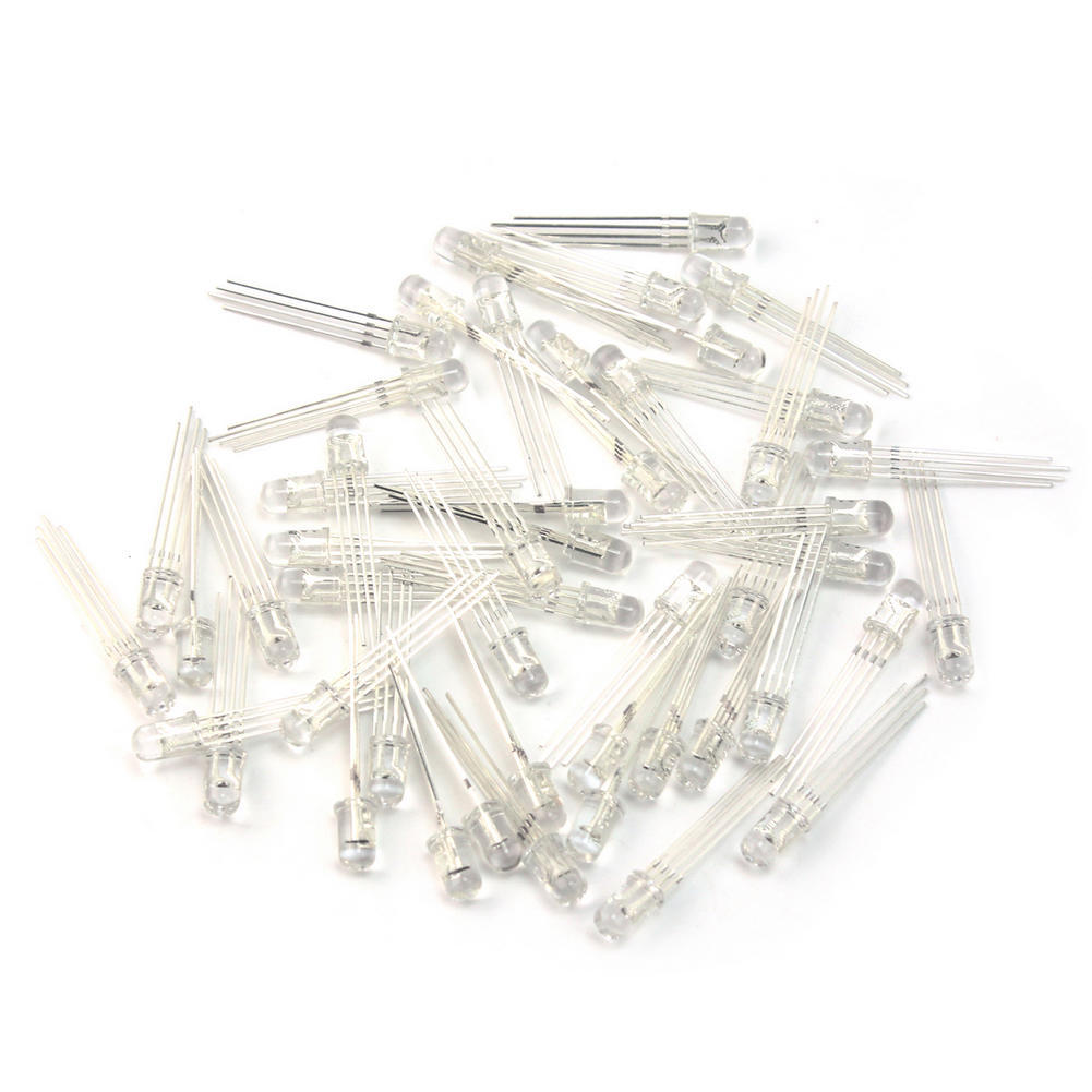 LED transparentes RGB RVB 5mm 4 broches CATHODE