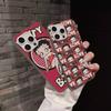 Animation B-Betty Boop Soft Corrugated Transparent Phone Case For IPhone 17 15 16 11 12 13 14 Pro Max Plus Pro
