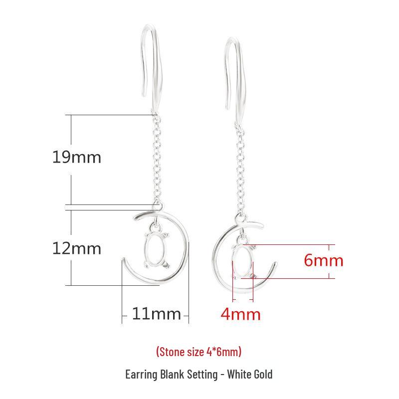 

S925 Sterling Silver Turquoise Dangle Earrings with Ancient Gold Ear Hooks S925 Silver платиновий