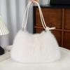 MAXI FAUX FUR BAG, Fuzzy Fur Fluffy Large Handbag, Women's Fashionable Tote Bag, Elegant Ladies Luxury Designer Shoulder Bags