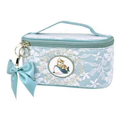 Mofusand0020 Blaues Schminktisch-Kleinteileetui für und niedliche Figur (MFS-353) - Tasche, Tasche, Damen, Pendeln, Schule, Reisen, Erwachsene, Studenten.