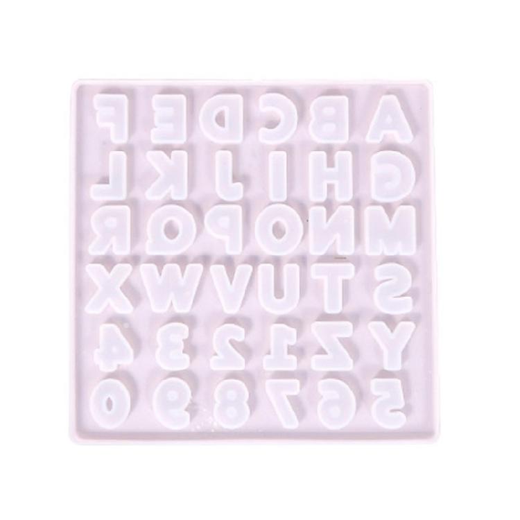 Alphabet Number Mold Crystal Epoxy Silicone Mold Keychain Multipurpose Mould