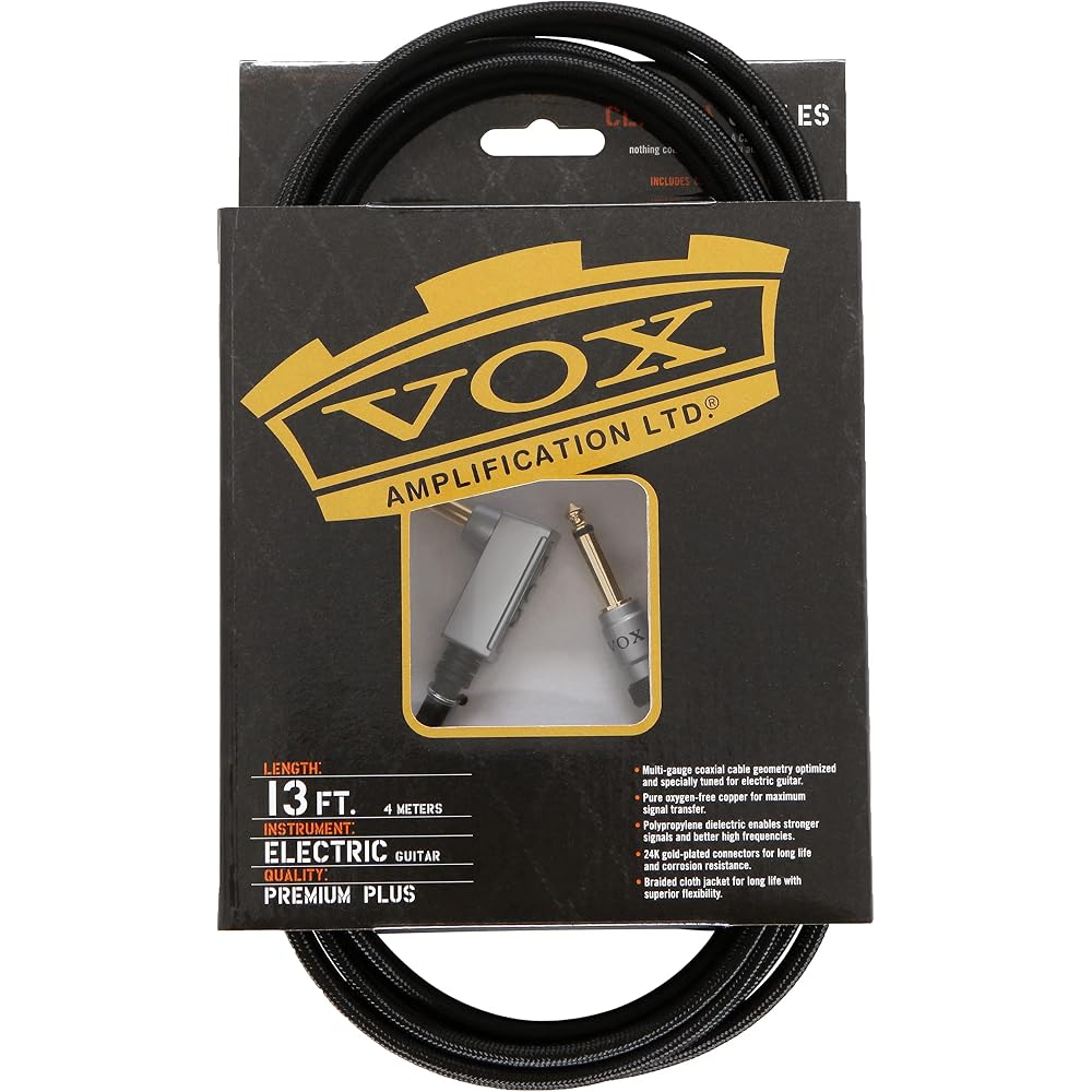 Vox VGC-13 Vox Cable Guitar Shield 4m Long S/L Jack Type